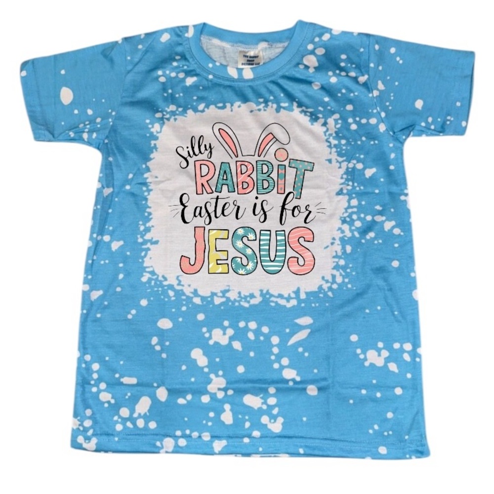 Blue Kids T-Shirt with Fun Easter Print